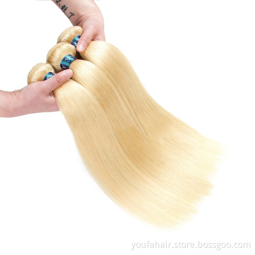 Wholesale 12A Indian 613 Blonde Human Virgin Hair Cuticle Aligned Bundles Double Drawn Raw Unprocessed Hair Extension Vendors